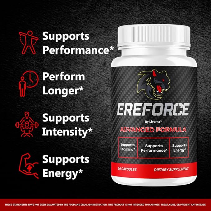 (3 Pack) Ereforce - Ereforce Capsules Advanced Daily Formula Premium All Natural Ingredients- Maximum Strength EreforcePills Support Reviews for Overall Health and Wellness 180 Capsules for 3 Months