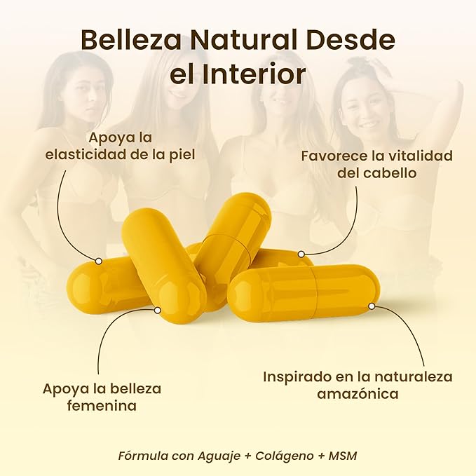 | Collagen + MSM + Aguaje | Peruvian Superfruit Beauty Support for Skin Hair &amp Feminine Shape