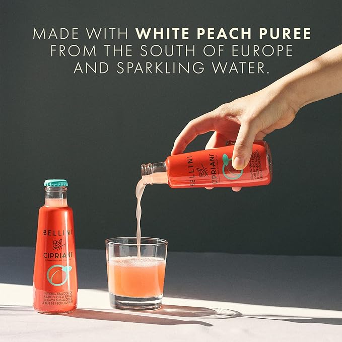 Cipriani White Peach Virgin Bellini Mix 4 -6.09 fl oz (Pack of 4)