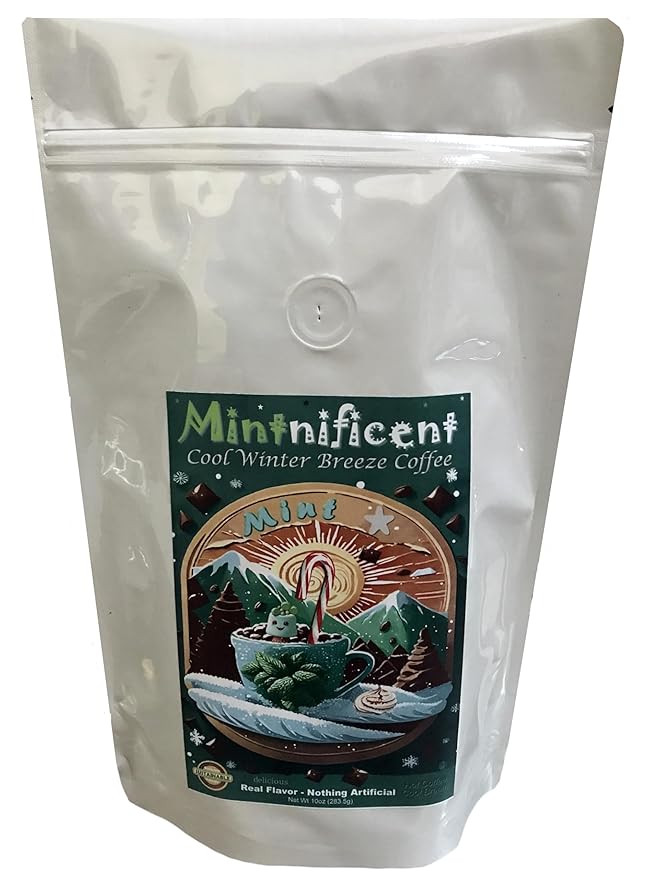 Mintnificent Winter Natural Mint Coffee 11 OZ Dark Roast Ground Coffee