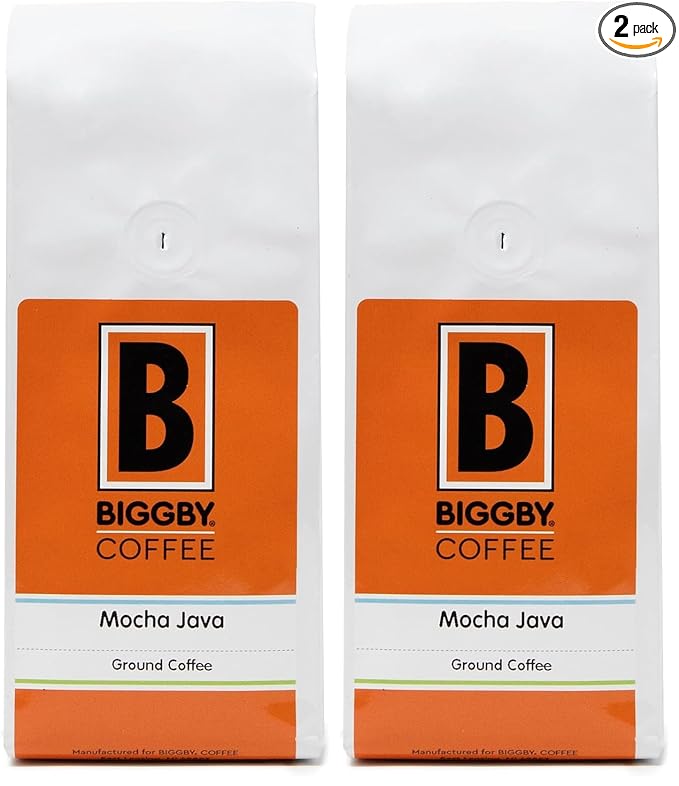 BIGGBY® Mocha Java Ground Coffee 12oz Bag Medium Roast (Pack of 2)