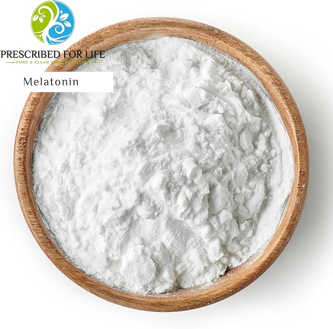 Prescribed For Life Melatonin Powder Natural Melatonin for Adults Rich in Antioxidants Gluten Free Vegan Non GMO Kosher No Fillers (4oz / 113g)