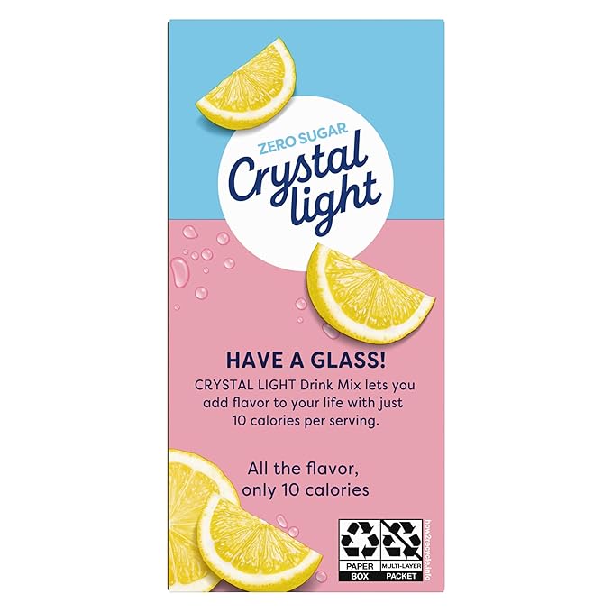 Crystal Light Drink Mix – Classic Orange On-The-Go with Vitamin C (10 CT) Pink Lemonade On-The-Go (10 CT) &amp Raspberry Ice Canister Drink Mix (Makes 12 Quarts) (Variety Pack)