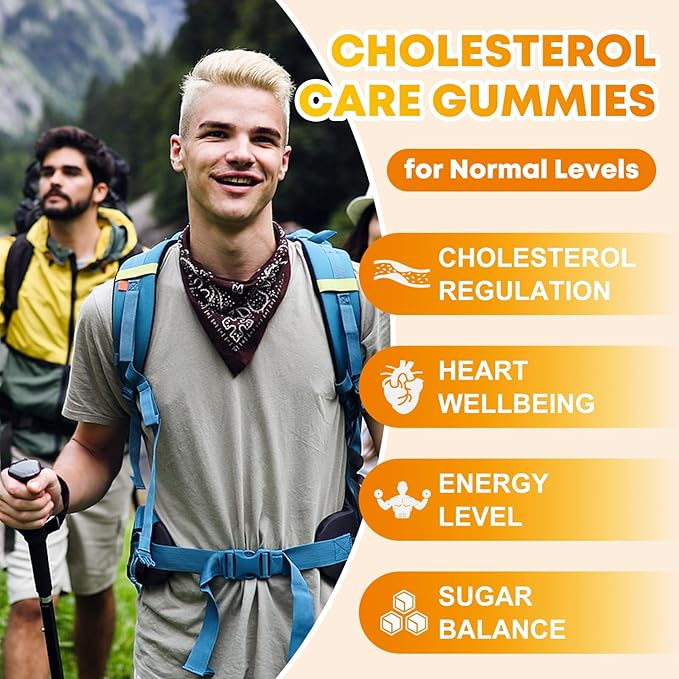 Cholesterol Supplements Gummies Support Healthy Cholesterol Levels with 1200mg Plant Sterols &amp Stanols Bergamot Orange Extract Red Yeast Rice for Women &amp Men Pineapple Flavor 60 Counts (2