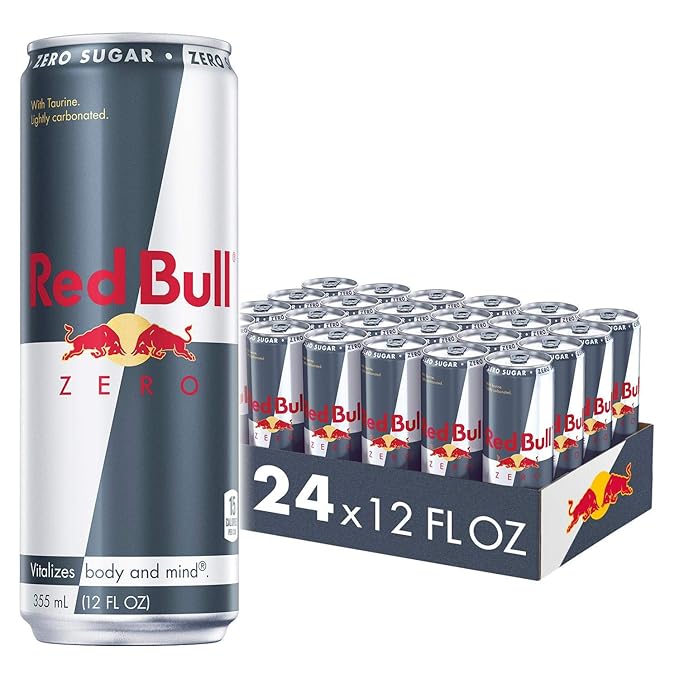 Red Bull Energy Drink Zero Sugar (24 Pack) and Red Bull Sugar Free Energy Drink (24 Pack)
