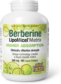 Natural Factors Berberine LipoMicel Matrix - Daily Supplement Supports Metabolic Health - Formula Supports General Health - Gluten-Free &amp Dairy-Free - 90 Liquid Softgels (90 Servings)
