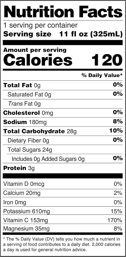 Squeezed Juice Functional FOCUS - 11 FL OZ Single-Serve Bottles 6 Pack - 100% Juice