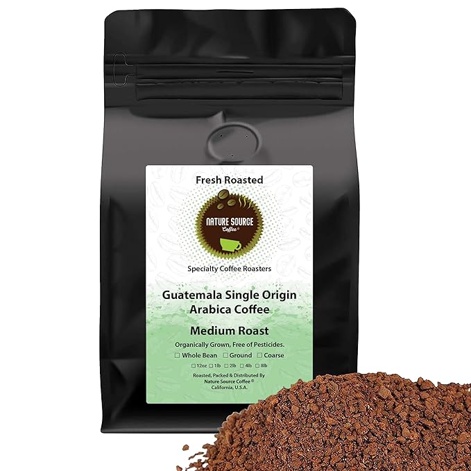 Guatemala Single Origin Coffee | Organic | Medium Roast | Fresh Roasted | Whole Bean | 1lb Pack of 1