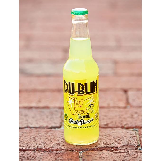 Dublin Bottling Works Craft Soda Pure Cane Sugar Made in Texas – Assorted 12-Pack – Premium Small-Batch Soda Gluten-Free Retro Artisanal Beverages (12 Pack Tart-N-Sweet Lemonade)
