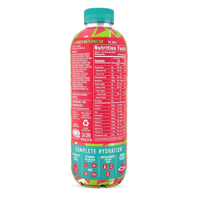 ROAR Complete Hydration Organic Variety Pack - Electrolyte Drinks Loaded with Vitamins C B5 B12 - Hydrating Beverage Non-GMO Gluten-Free - 12 pc