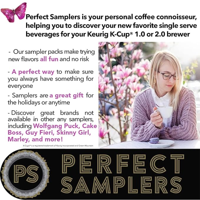 Crazy Cups Flavored Decaf Coffee Pods Variety Pack Sampler Assorted Single Serve Decaffeinated Coffee Capsules for Keurig K Cups Brewers 30 Flavored Decaf Coffees - No Duplicates