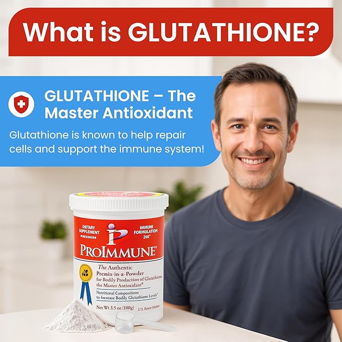 Glutathione Supplement 2 Month Supply of Glutathione Powder Precursor – ProImmune Immune Formulation 200® for Powerful Immune Support - Doctor-Formulated Antioxidant Complex 62 Servings
