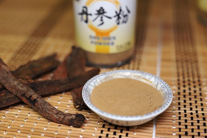 Dan Shen Powder Salvia Miltiorrhiza Powder Red Sage Root Powder 丹参粉 120mesh (8oz)