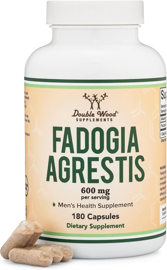 Fadogia Agrestis 600mg Per Serving (180 Capsules) Powerful Extract to Support Athletic Performance (Third Party Tested Non-GMO Vegan Gluten Free) by Double Wood