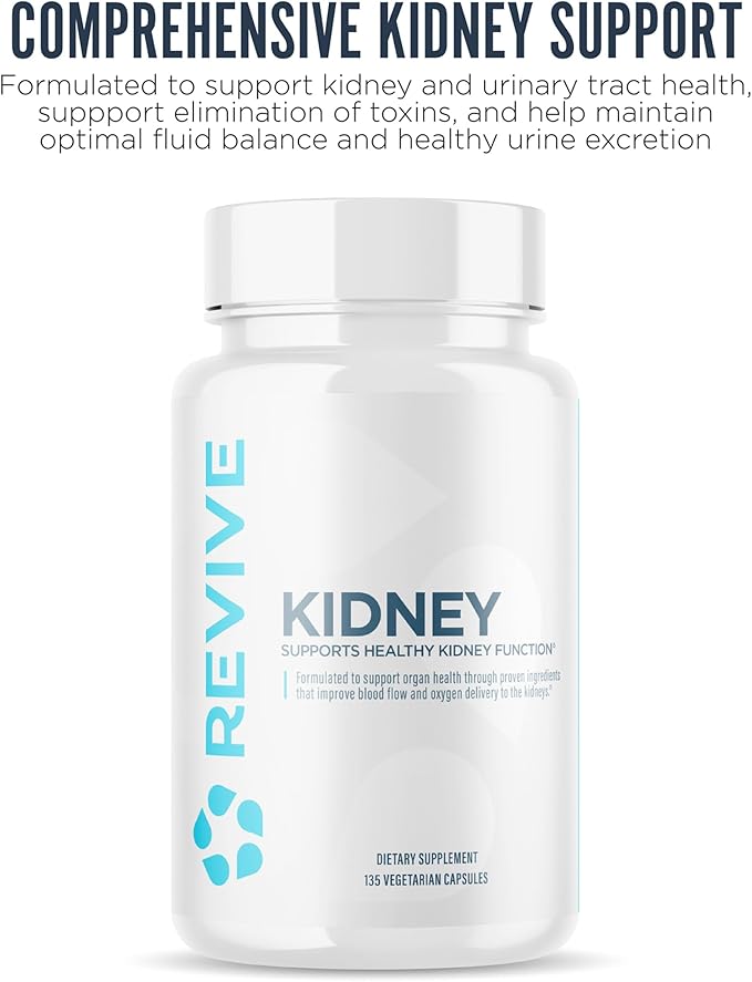 Revive MD Kidney Support Supplement for Men &amp Women – Kidney Cleanse &amp Detox Capsules for Overall Health &amp Function – Vegan-Friendly Gluten-Free &amp Soy-Free (135 Vegetarian Capsules 4