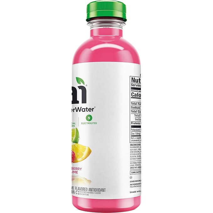 Bai Antioxidant Infused Water Beverage Raspberry Lemon Lime with Vitamin C and No Artificial Sweeteners 18 Fluid Ounce Bottle 12 Pack