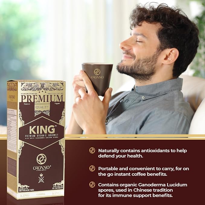 2 Boxes ORGANO King of Coffee 100% Certified Ganoderma Lucidum (50 Sachets)