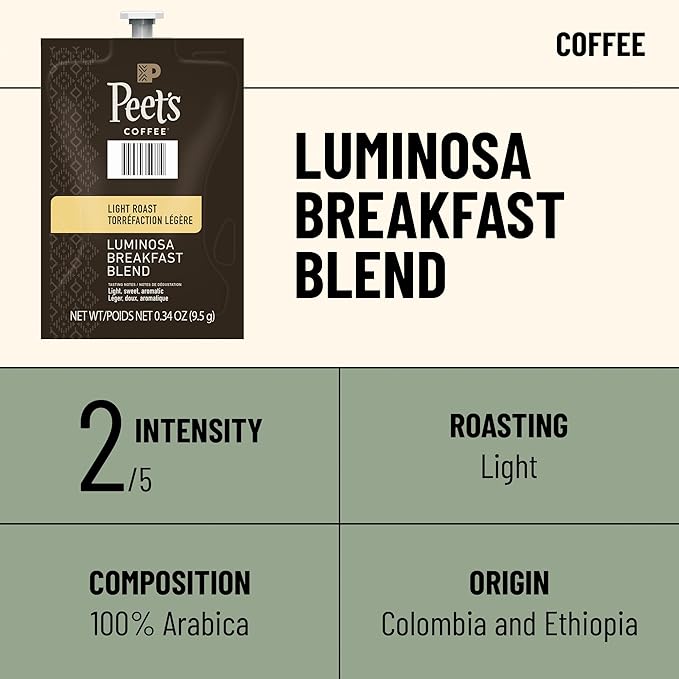 FLAVIA PEET'S COFFEE Colombia Luminosa 20-Count Fresh Packs (Pack of 4)
