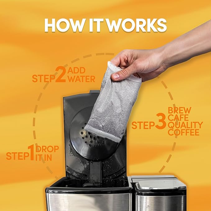 Ground Coffee In Filter Packs | Medium Roast Low Acid Mold Free Pouches | Signature House Breakfast Blend | Gourmet Bulk Packets for 10-12 Cup Drip Maker | Highest Rated Individual Premeasured Coffee