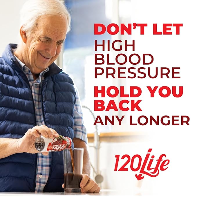 120/Life Blood Pressure Support Beet Root Juice Pomegranate Extract Cranberry Juice Tart Cherry Hibiscus and Magnesium (8 Fl Oz Pack of 28) - Gluten-Free &amp Vegan