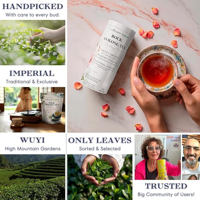 Da Hong Pao Oolong Tea Loose Leaf – Authentic Wuyi Rock Oolong Tea from China – Premium Roasted Chinese Tea – Loose Leaf Tea – Traditional High Mountain Oolong