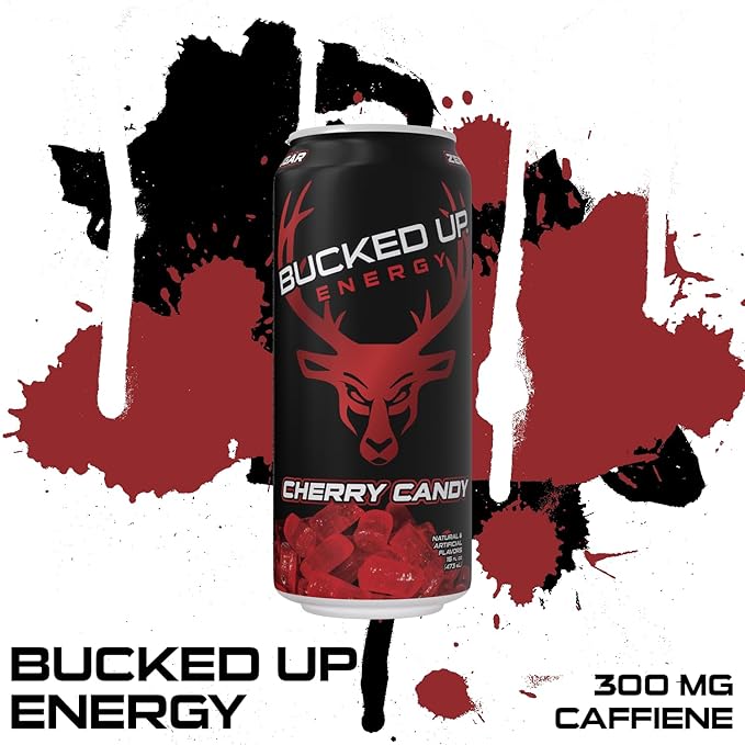 Bucked Up Energy Drink 300mg (Cherry Hard Candy) (12 CT)
