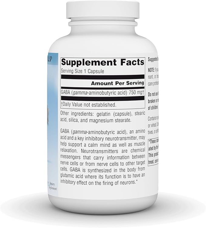 Source Naturals Serene Science GABA for a Calm Mind 750mg - 180 Capsules