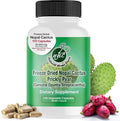Nopal Cactus Capsules - Freeze Dried Prickly Pear Extract - Fiber Supplement for Metabolic Health Support - Rich in Betalains &amp Nitrates - Non-GMO - 120 Veggie Caps (1 Bottle)