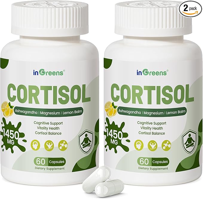Cortisol Supplement 15-in-1 Cortisol Manager with Ashwagandha L-Theanine &amp Magnesium Supports Cortisol Health Relaxation &amp Restful Sleep 120 Capsules