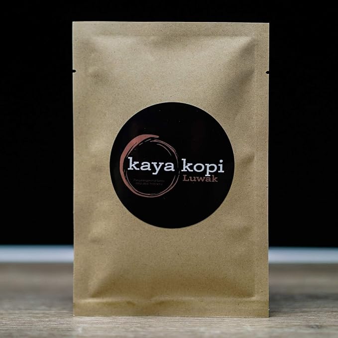 Premium Kaya Kopi Luwak From Indonesia Wild Palm Civets Arabica Coffee Beans 16 Ounce Medium Roast Whole Bean