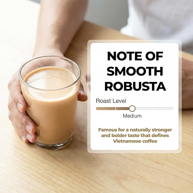 Vinacafe Vietnamese Instant Coffee 100 Sticks 3 in 1 Milk Coffee Blend Smooth Medium Roast Instant Mix for Fast Brewing at Office or Travel