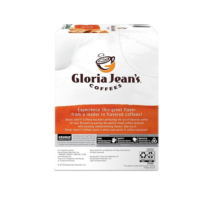 Gloria Jean's Coffees Butter Toffee Single-Serve Keurig K-Cup Pods Flavored Medium Roast Coffee 96 Count