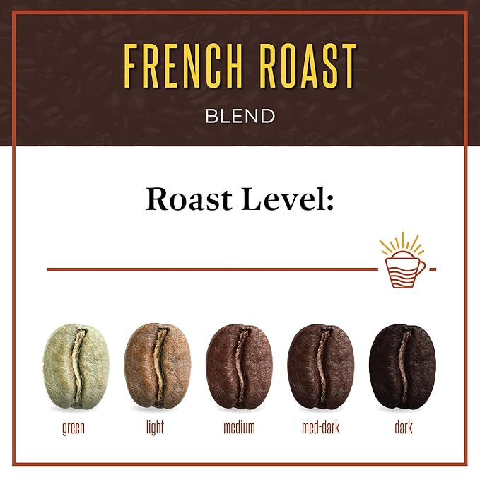 San Diego Coffee French Roast Dark Roast Whole Bean Coffee 16-Ounce Bags (Pack of 2) Café en grano tostado
