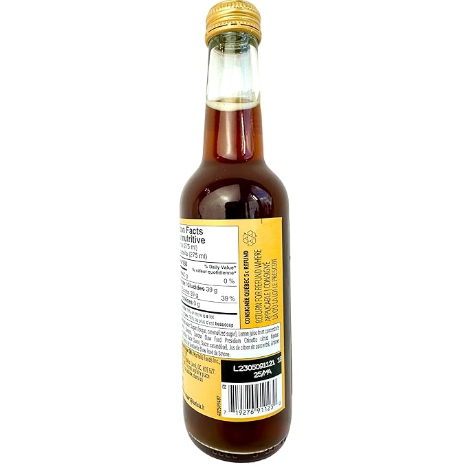 Lurisia Chinotto Italian Soda 4 x 9.3 Fl Oz (275ml) - Cola - Carbonated Sparkling Juice from Chinotto - Citrus Soft Drink - Non-Alcoholic Bitter Aperitif - Myrtle Leaf Orange Tree - Chinotto di Liguri