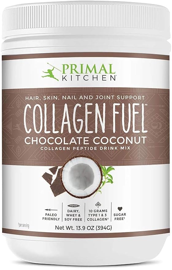 Primal Kitchen Collagen Peptide Drink Mix Collagen Fuel Chocolate Coconut 13.9 oz (394 g)