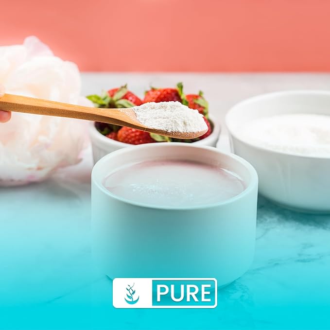 Pure Original Ingredients Marine Collagen Powder (1 lb) Natural &amp Unflavored Protein Peptides Resealable Bag