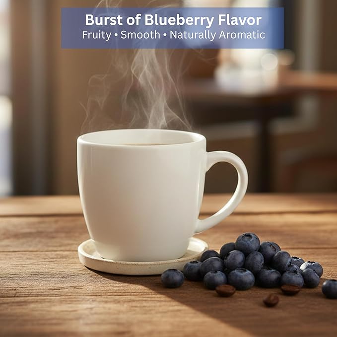 Sleepy Bear Coffee Pods Medium Roast Arabica Rich Flavor Michigan-Made Smooth &amp Sweet No Sugar Added 30ct Pods Compatible with Single-Serve Brewers (Michigan Blueberry Coffee)