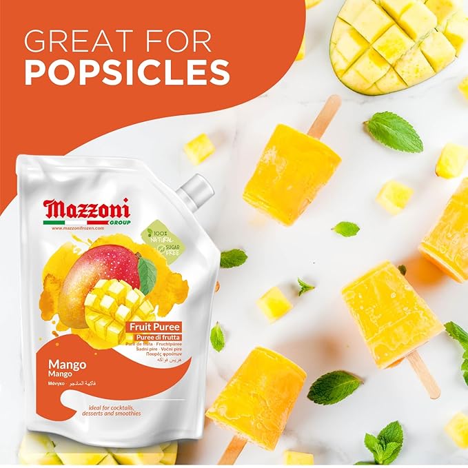Mazzoni - Mixed Berry &amp Mango Puree 100% Natural Fruit