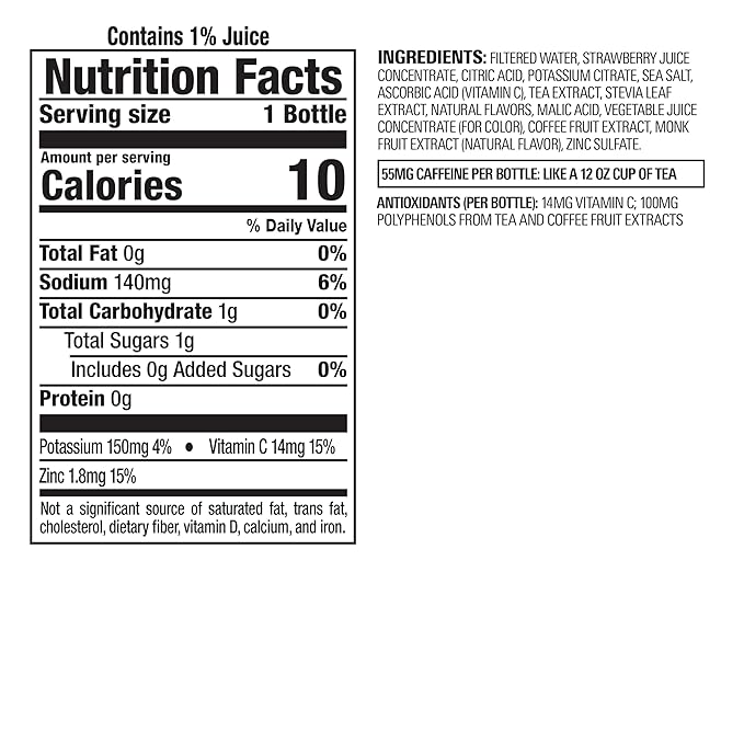 Bai Antioxidant Infused Water Beverage Kupang Strawberry Kiwi with Vitamin C and No Artificial Sweeteners 18 Fluid Ounce Bottle 12 Pack