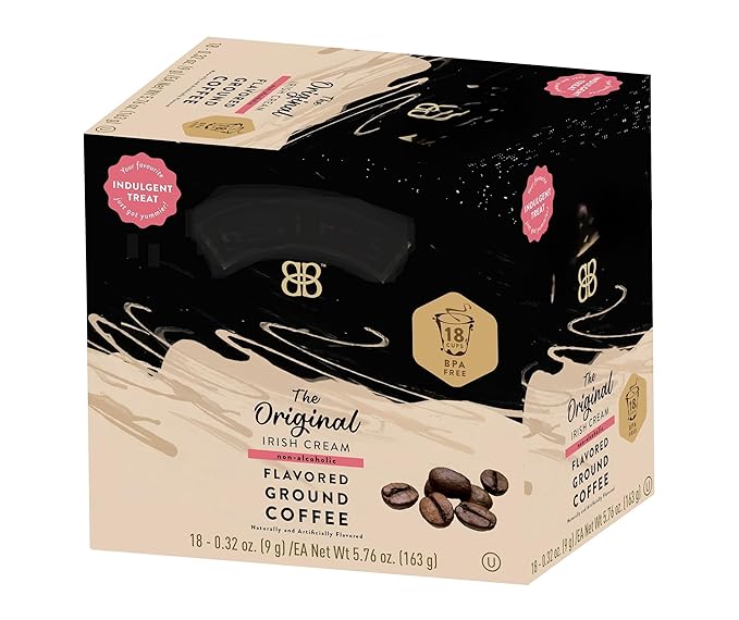 Irish Cream Single Serve Coffee Bundle with Brickhouse and Original irish cream and hazelnut 48 Single Serve Cups