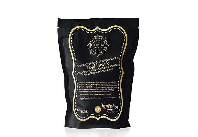 Shangri-La Coffee - Wild Kopi Luwak Coffee - Sustainably Sourced (from Indonesia) - Whole Bean and Ground Beans in Various Weights Available