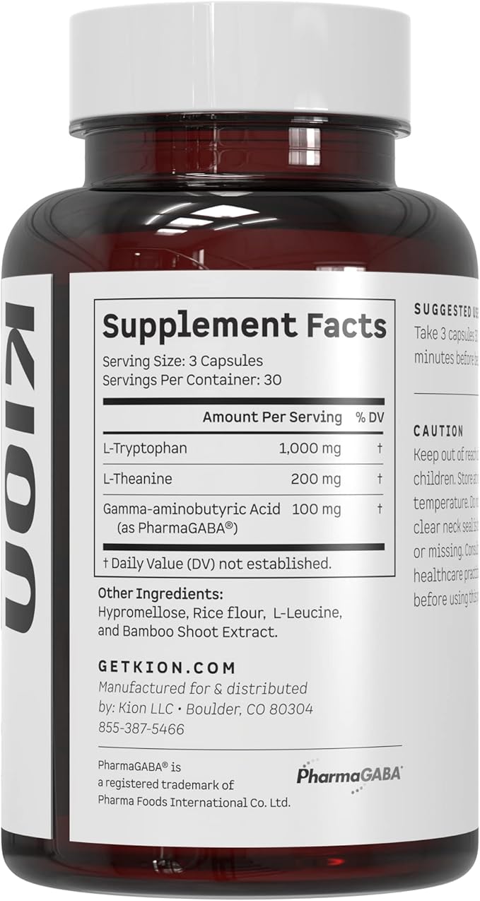 Kion Sleep | Fall Asleep Fast Stay Asleep &amp Improve Sleep Quality | Amino Acid Powered Sleep Support | 30 Servings