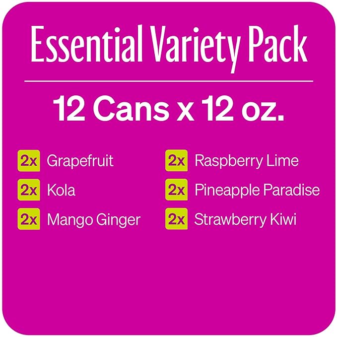 Zevia Zero Calorie Energy Drink 6-Flavor Essential Variety Pack All Flavors 12 Ounce Cans (Pack of 12)