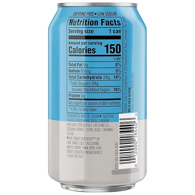 STUBBORN SODA Agave Vanilla Cream Soda 12oz Cans (12 Pack)