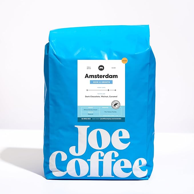 Joe Coffee Company - The Amsterdam Ground Specialty Coffee 5 lb Bag | NYC Roaster Rainforest Alliance Certified Kosher Climate-Friendly