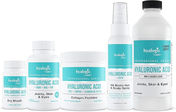 HA Professionals –Collagen Powder Supplement for Skin &amp Joints Hyaluronic Acid + Zinc + Copper + Vitamins B6 B12 &amp C - Hydrolyzed Bovine Collagen Types 1 &amp 3 Unflavored Easy Mix - 6.4