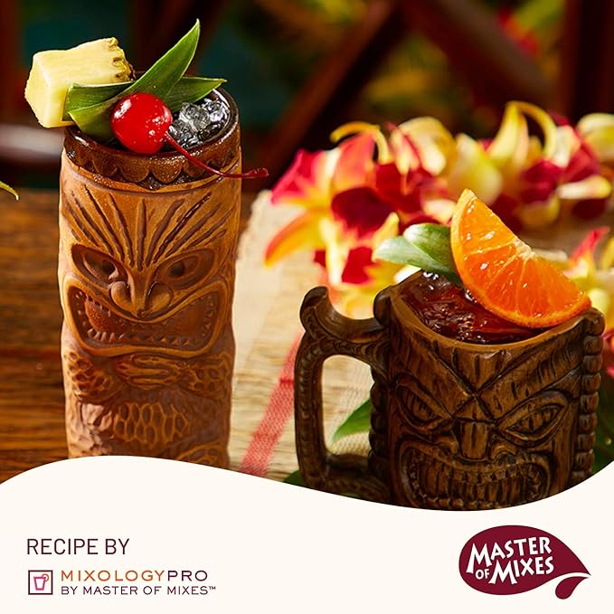 Master of Mixes Mai Tai Drink Mix Ready To Use 1 Liter Bottle (33.8 Fl Oz) Pack of 3