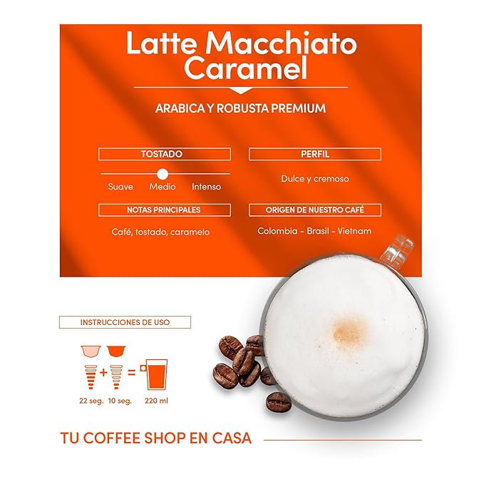 Nescafe Dolce Gusto Coffee Capsules Caramel Latte Macchiato 48 Single Serve Pods (Makes 24 Specialty Cups) 48 Count