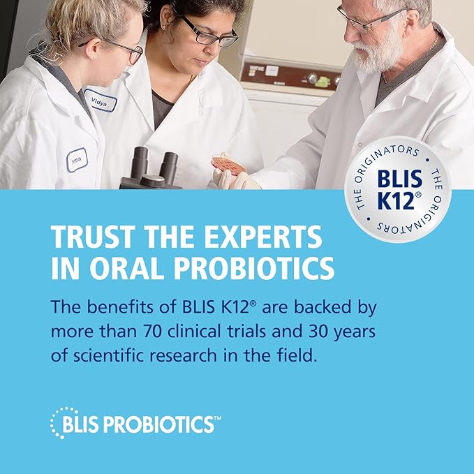 BLIS UltraBLIS Probiotic Lozenges - Immune Gut &amp Oral Health K12 Peppermint - 40 Count