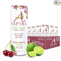 Aspire Dark Cherry Lime Healthy Energy Drink Natural Caffeine from Green Tea Keto-Friendly Sugar-Free Zero Calories 12 fl oz Cans (Pack of 12)